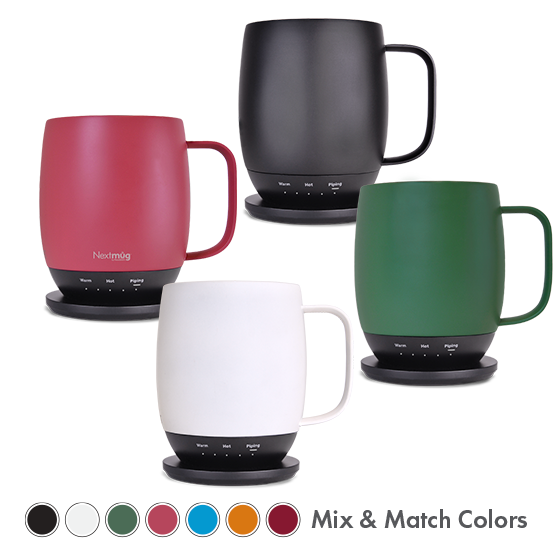 Nextmug - Temperature-Controlled, Self-Heating Coffee Mug (Ivory - 14 Oz.)