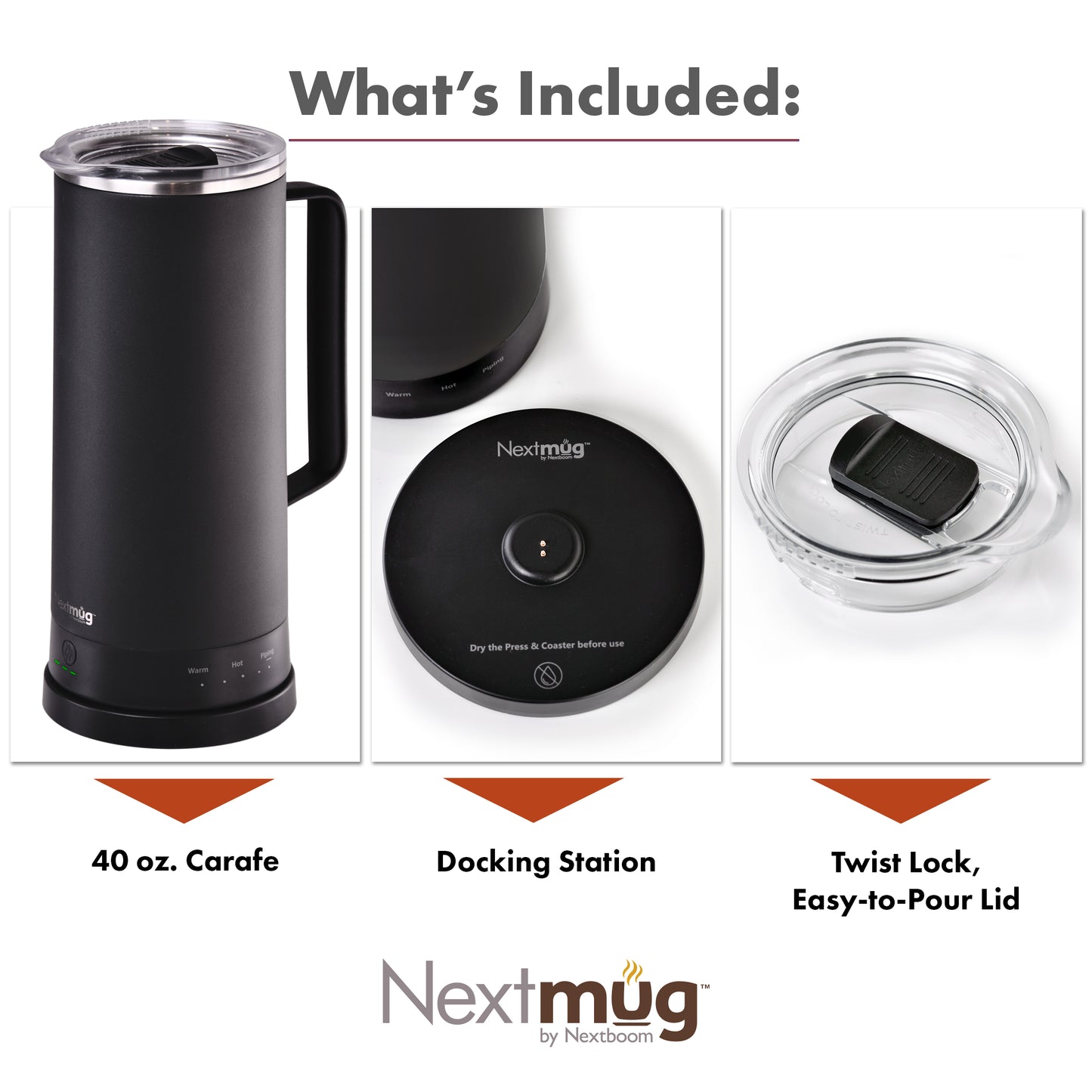 Nextmug Coffee Carafe (Black - 40 oz.)